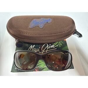 Maui Jim Sunglasses MJ-189-26 STG-BG Polarized Wrap Brown Frame & Lenses